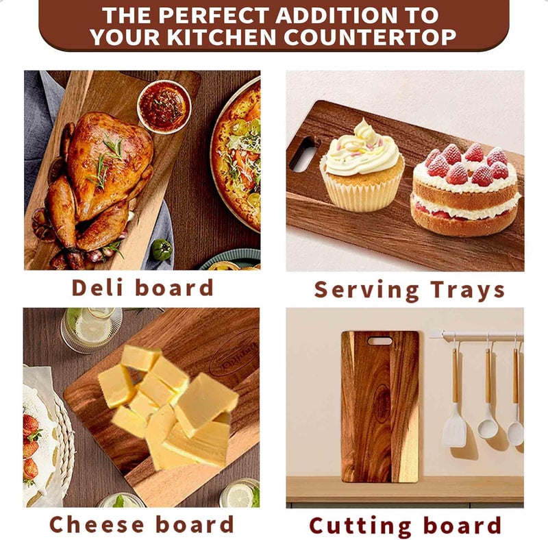 Erwuldor Acacia Wood Deviled Egg Platter,15Holes Deviled Egg Tray.Strip Deviled Egg Holder for Deviled Eggs.Small Charcuterie Board Easter Deviled Egg Carrier for Kitchen Countertops - Image 3